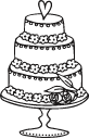 Icon of a wedding cake