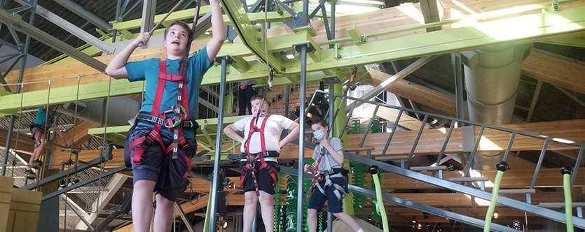 kids on ropes course