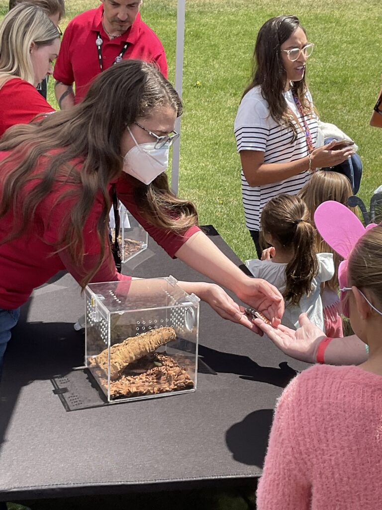 Kids participate in A Day in the Life of an Explorer activity.