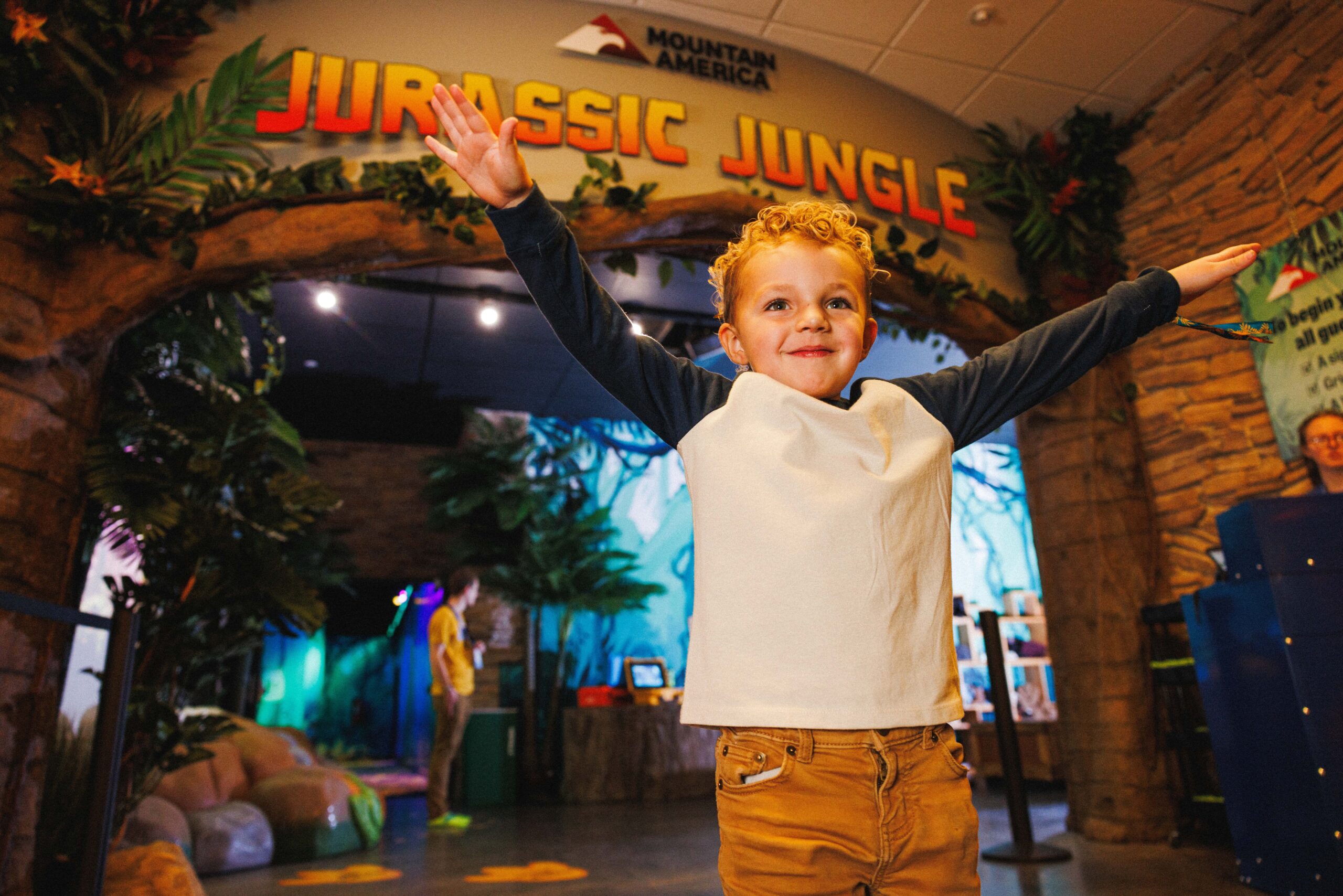 Children enjoying Jurassic Jungle