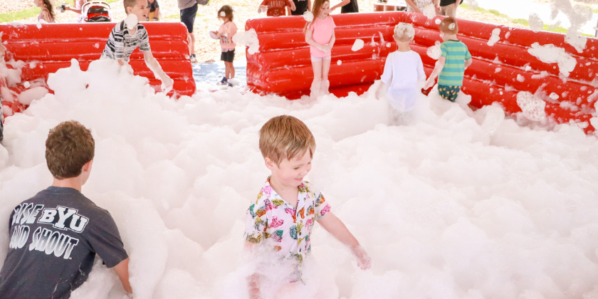Beat the heat at Splash Bay, the ultimate summer battleground where you’re sure to cool off in the hot summer sun.