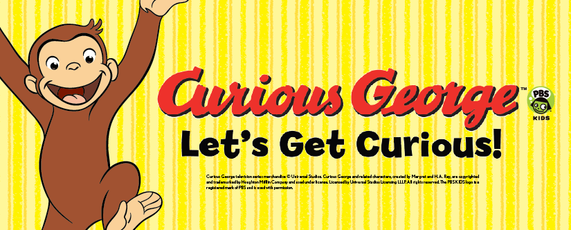 Curious George Let's Get Curious PBS kids logo