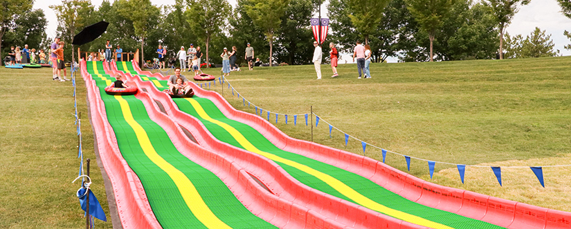 giant outdoor tube slide