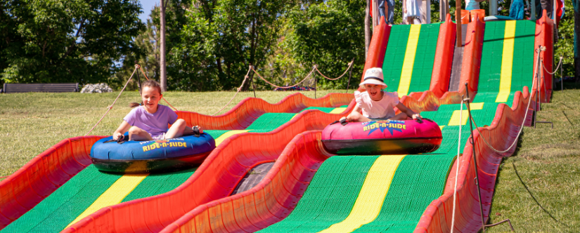 giant outdoor tube slide