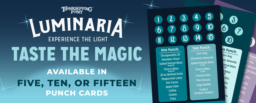 Luminaria Taste the Magic Foodie Punch Cards